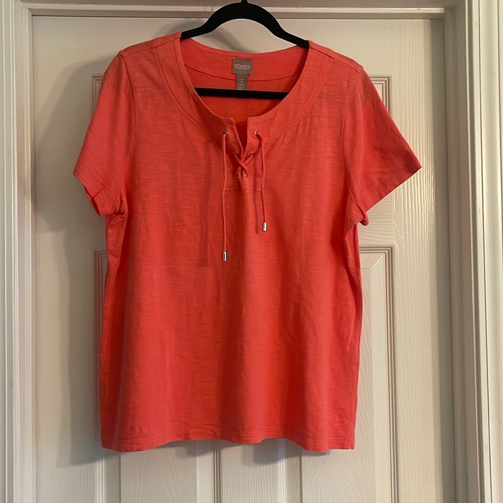 Chico’s Lace-Up Top Size 12/14
